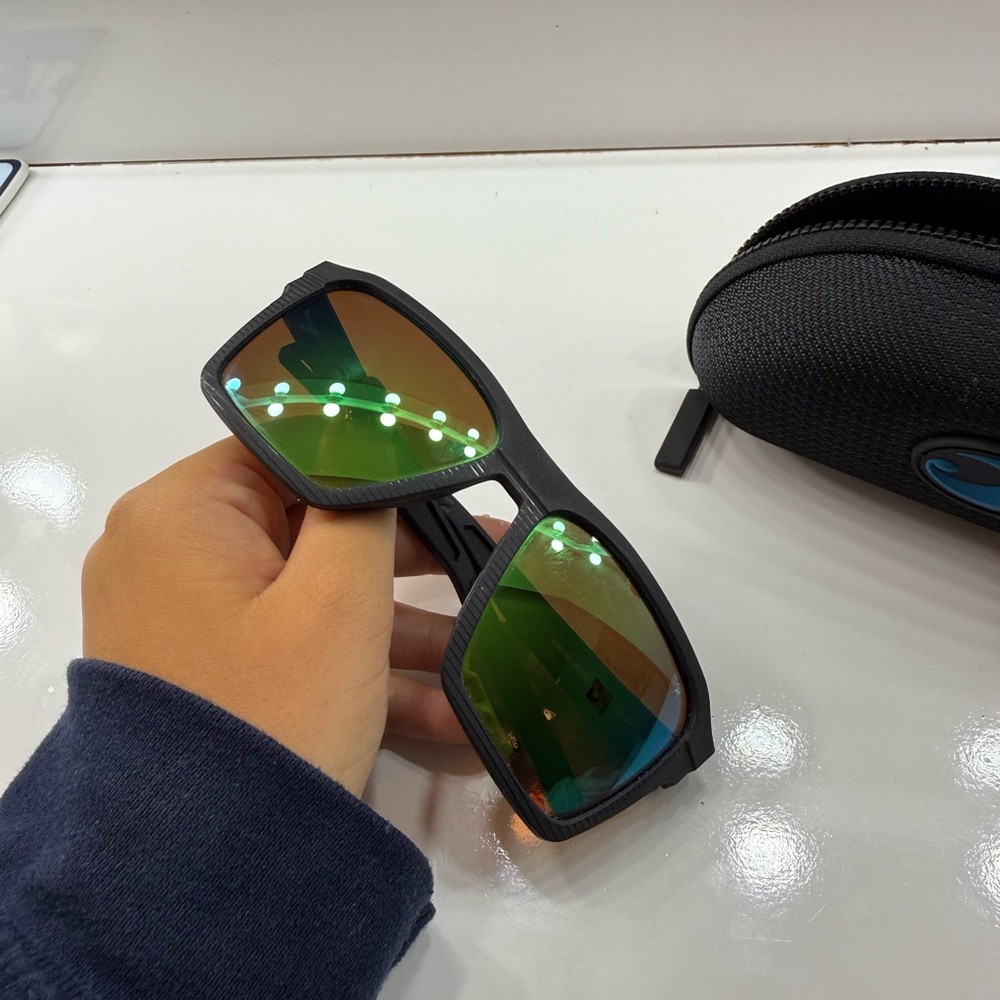Costa Black Frame with Green Lenses Sunglasses